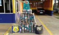 Laranjeiras - PRF apreende 291 quilos de maconha em carro acidentado