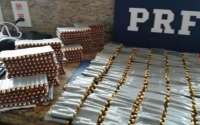 PRF prende três mulheres com 2,1 mil munições que iriam para o RJ