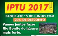 Rio Bonito - Prefeitura anuncia IPTU 2017 com 20% de desconto