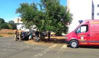 Laranjeiras - Uma colisão foi registrada no centro da cidade