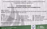 Laranjeiras - UFFS: Promove o III Workshop Verde na próxima semana