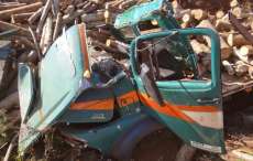 Foz do Jordão - Caminhão com placas do município sofre grave acidente em Chopinzinho