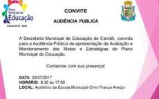 Candói - Secretaria municipal de Educação e Cultura promove audiência Pública