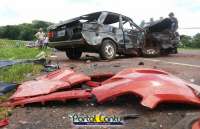 Guaraniaçu - Idoso morre em acidente, envolvendo carros de Campo Bonito e Laranjeiras. Veja vídeo