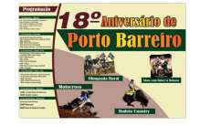 Porto Barreiro - Festividades do aniversário do município começam neste sábado dia 07