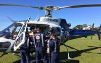 Guaraniaçu - Helicóptero do Consamu realiza transferência de paciente