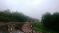 Parte da BR 277 em Matelândia desmorona devido as fortes chuvas