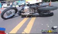 Guaraniaçu - Acidente envolvendo carro e moto deixa uma pessoa ferida na BR 277
