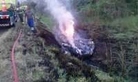 Guaraniaçu - Barco pega fogo na BR-277