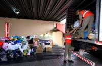 Estado envia cobertores, roupas e alimentos para as vítimas da chuva