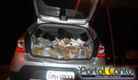 Catanduvas - Polícia intercepta automóvel com meia tonelada de maconha