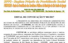 Rio Bonito - Conselho de Previdência dos Servidores Públicos convoca para Assembleia Geral