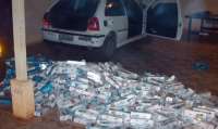 Campo Bonito - PM intercepta carro com grande contrabando de cigarro