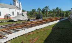 Porto Barreiro - Pavilhão de Porto Santana tem prejuízo de R$ 40 mil depois de fortes ventos no domingo
