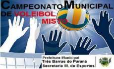 Três Barras - Final do Campeonato Municipal de Voleibol Misto acontece nesta quinta dia 01