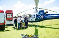 Catanduvas - Helicóptero do SAMU realiza atendimento e leva paciente para Cascavel