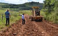 Pinhão - Secretário de Transportes e Obras vistoria recuperação de estradas rurais