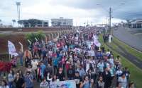 Milhares de fiéis se encontraram mais um ano na Marcha para Jesus em Guarapuava
