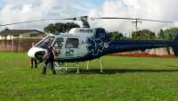 Guaraniaçu - Paciente é transferido de helicóptero para Cascavel