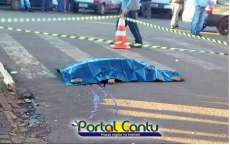 Três Barras - Idosa é atropelada por caminhão e morre em avenida no centro da cidade