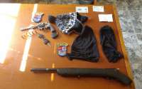 Cantagalo - PM apreende assaltantes, armas munições e carro roubado