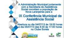 Nova Laranjeiras - Município realiza nos dias 4 e 5 de julho a IV Conferencia Municipal de Assistência Social
