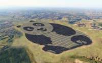 China inaugura estação de energia solar em forma de panda