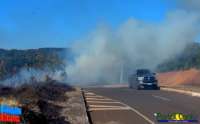 Laranjeiras - Morador diz que menores atearam fogo em vegetação ao lado da Coprossel. Veja o vídeo
