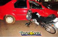 Laranjeiras - Moto bate violentamente em carro na noite deste domingo dia 11