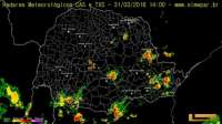 Radares mostram chuva forte em vários municípios do Paraná