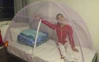 Preocupadas com o zika, ginastas chinesas dormem em camas cobertas com telas