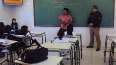 Nova Laranjeiras - Patrulha Escolar realiza palestra sobre disciplina e trânsito indigenas