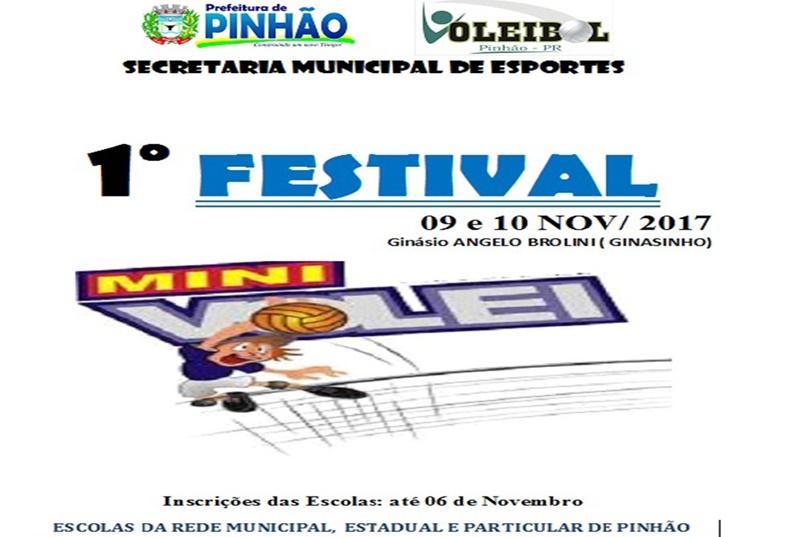 Pinhão - Festival de Mini Vôlei acontece nos dia 09 e 10 
