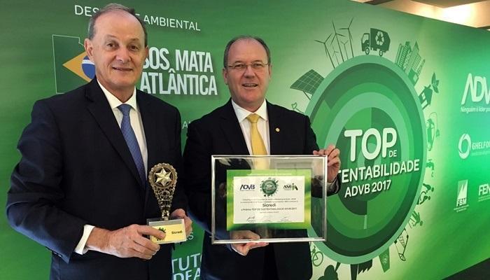 Pela primeira vez, Sicredi recebe Prêmio Top de Sustentabilidade da ADVB