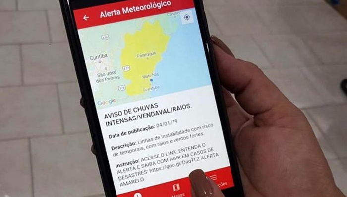 Corpo de Bombeiros do Paraná cria aplicativo para alerta de clima