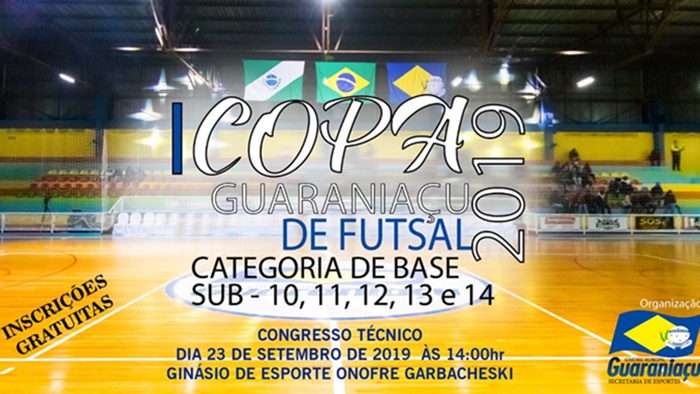 Guaraniaçu - Vem aí a I Copa Guaraniaçu de Futsal Categoria de BASE