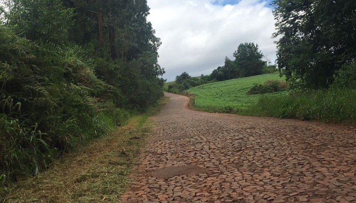 Virmond - Limpeza das estradas rurais com roçadeira hidráulica