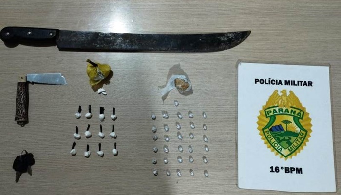  Pinhão - Traficante é preso com crack e cocaína 