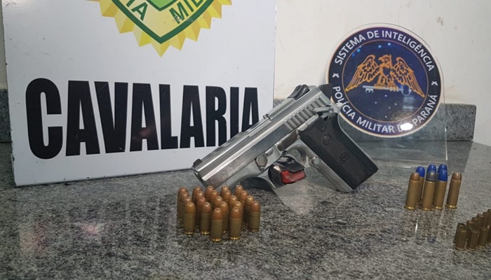 Guaraniaçu - No interior, homem é preso com pistola