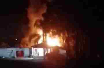 Pinhão - Boate é destruída por incêndio após mulher atear fogo