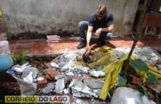 Mulher encontrada &quot;concretada&quot; tinha faca cravada no peito