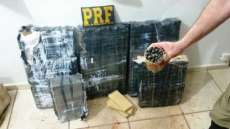 PRF apreende mais de 100 kg de maconha na BR 277