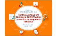 Laranjeiras - UFFS: Especialização em Economia Empresarial e Gestão de Pequenos Negócios seleciona candidatos