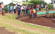 Catanduvas - Esvaziando o Lago Municipal, município aguarda a sua limpeza nos próximos dias