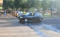 Laranjeiras - Acidente de trânsito é registrado na Santos Dumont