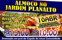 Guaraniaçu - Neste domingo dia 10, tem delicioso almoço no Jardim Planalto