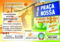 Pinhão - Secretaria de Esportes promove domingo de lazer na praça