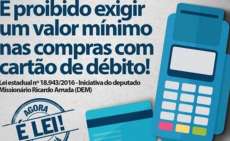 Lei estadual muda exigências para cartão de débito
