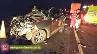 Laranjeiras - Veículo com placas do município se envolve em acidente entre Medianeira e Matelândia