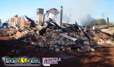 Ibema - Incêndio destrói fábrica de erva-mate na noite desta segunda